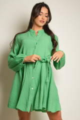 Swing Belted Shirt Dress