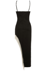 Maxi Dress With Diamante Leg Split