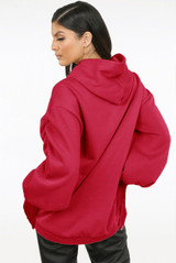 Ruched Sleeve Hooded Sweatshirts