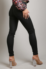 PU Coated Push Up Jeans