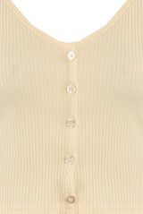 Ribbed Low Neck Button Up Tops