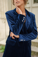 Velvet Longline Blazer