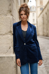 Velvet Longline Blazer