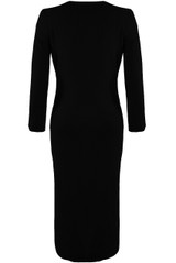 Fine Knit Round Neck Midi Dress