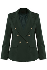 Double Breasted Blazer With Stitch Detail