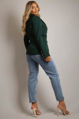 Double Breasted Blazer With Stitch Detail