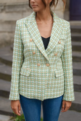 Metallic Thread Check Blazer