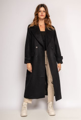 Wool Long Line Double Breasted Coat