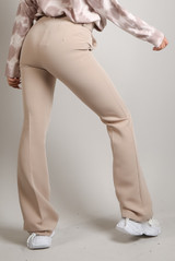 Belted Tailored Flare Trousers