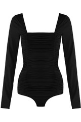 Ruched Square Neck Bodysuit