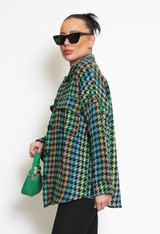 Multicolour Dogtooth Shacket 