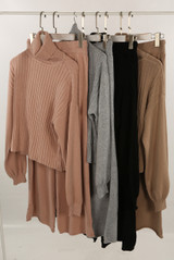 High Neck Ribbed Jumper  & Trouser Co-Ord
