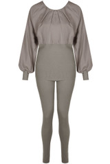 Pleated Round Neck Jumper & Trouser Set