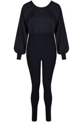 Pleated Round Neck Jumper & Trouser Set