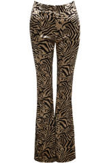 Animal Print High Waisted Flared Trouser