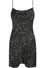 Polka Dot Cowl Neck Mini Dress