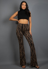 Flame Print Flared Trouser