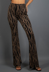 Flame Print Flared Trouser