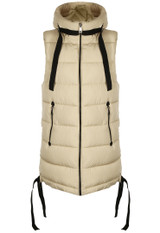 Hooded Puffer Gilet With Webbing Detail