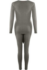 Tie Front Ribbed Loungewear