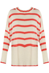 Striped Side Slit Knitted Jumper