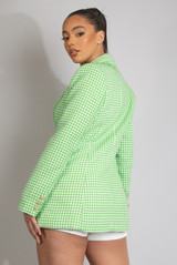 Houndstooth Longline Blazer