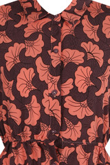 Floral Print Elasticated Waist Shirt Dress