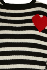 Heart Motif Striped Jumper