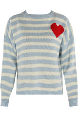 Heart Motif Striped Jumper