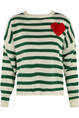 Heart Motif Striped Jumper