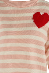 Heart Motif Striped Jumper