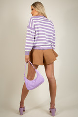 Heart Motif Striped Jumper