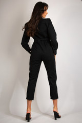 Belted Boilersuit With Military Detail