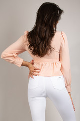 Wrap Peplum Blouse