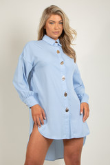 Shirt Dress With Oversized Buttons