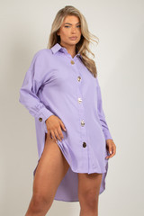 Shirt Dress With Oversized Buttons