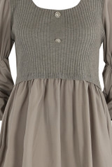 Ruched Sleeve Fine Knit Peplum Top & Trouser Set