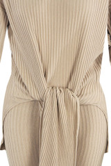 Ribbed Tie Front Jumper & Trouser Set