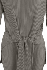 Ribbed Tie Front Jumper & Trouser Set