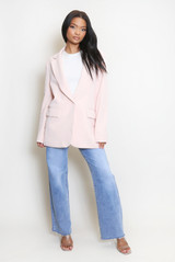 Tailored One Button Oversized Blazer