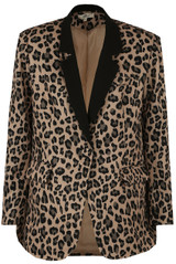 Leopard Print Oversized Blazer
