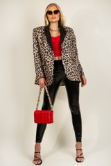 Leopard Print Oversized Blazer
