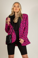 Leopard Print Oversized Blazer