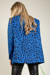 Leopard Print Oversized Blazer