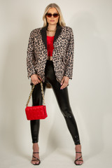 Leopard Print Oversized Blazer