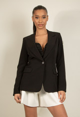 Tailored One Button Blazer