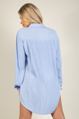 Pleated Back Shirt Dress