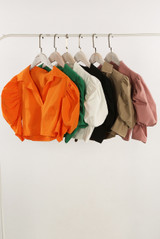 Bengaline Puff Sleeve Crop Top
