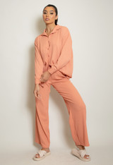 Long Sleeve Shirt And Straight Trouser Set