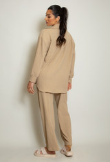 Long Sleeve Shirt And Straight Trouser Set